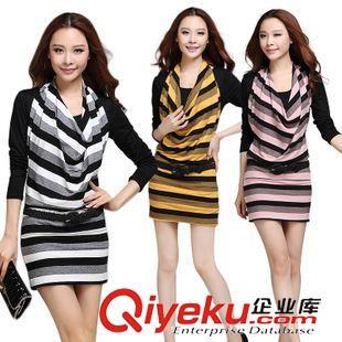 春夏款連衣裙3187# 2014春裝新款韓國七分袖A字裙的修身時(shí)尚魅力